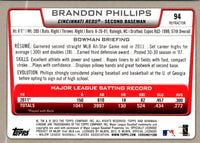 2012 Bowman Chrome Brandon Phillips #94 Refractor