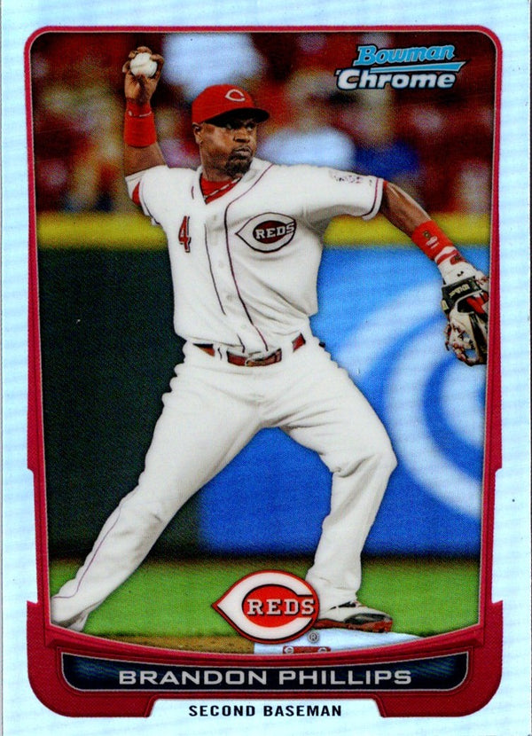 2012 Bowman Chrome Brandon Phillips #94 Refractor