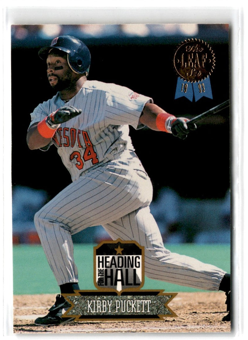 1993 Leaf Heading for the Hall Kirby Puckett