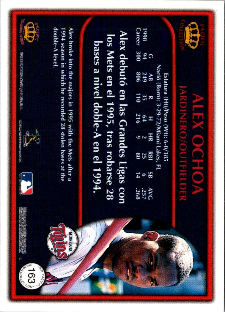 1999 Pacific Crown Collection Platinum Blue Alex Ochoa