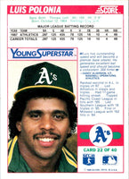 1988 Score Young Superstars I Luis Polonia #22