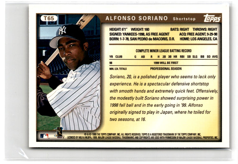 1999 Topps Traded & Rookies Alfonso Soriano