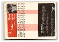 1985 Fleer Bret Saberhagen #212 Rookie