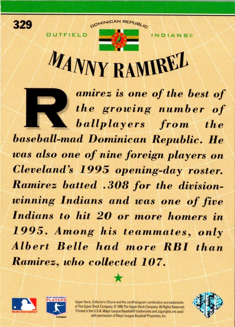 1996 Collector's Choice Silver Signature Manny Ramirez