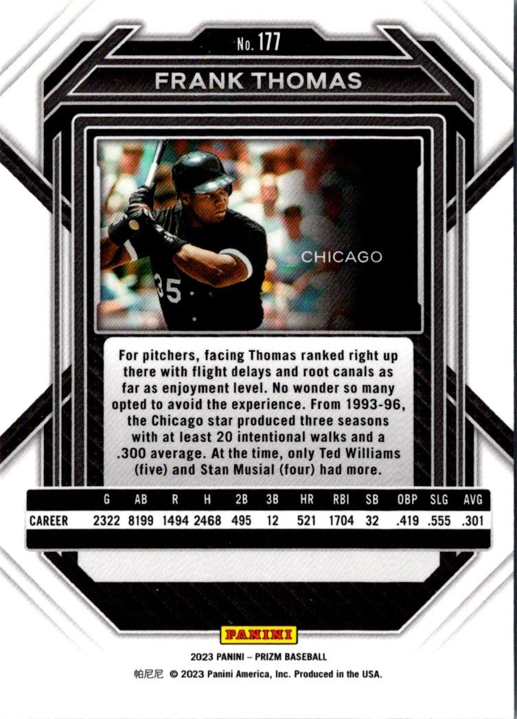 2023 Panini Prizm Blue Ice Frank Thomas