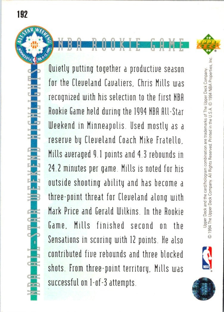 1993 Upper Deck Special Edition Chris Mills