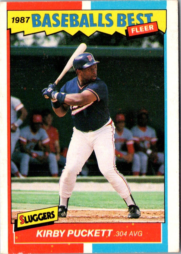 1987 Fleer Baseball's Best Sluggers vs Pitchers Kirby Puckett #31