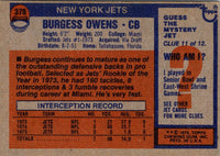 1976 Topps Burgess Owens #378
