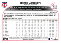 2022 Topps Update Chris Archer #US233