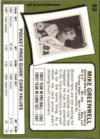 1991 SCD Baseball Card Price Guide Monthly Pocket Guides Mike Greenwell #52