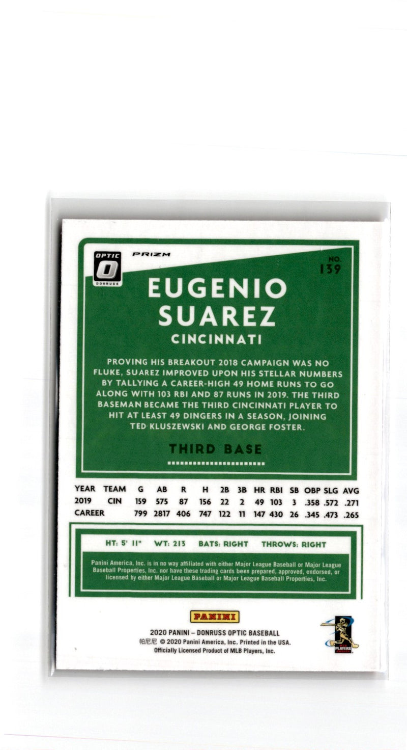 2020 Donruss Optic Pink Eugenio Suarez