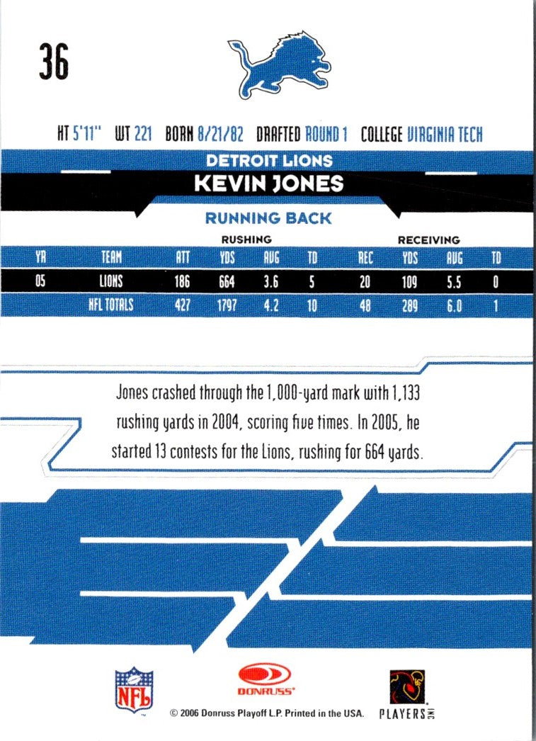 2006 Leaf Rookies & Stars Kevin Jones