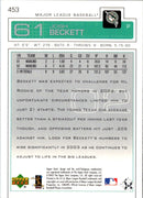 2003 Upper Deck Josh Beckett