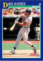 1991 Score David Justice #55