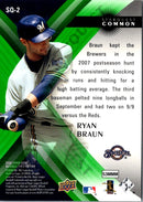 2008 Upper Deck First Edition StarQuest Green Common Ryan Braun