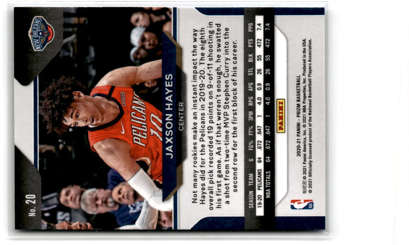 2020 Panini Prizm Jaxson Hayes