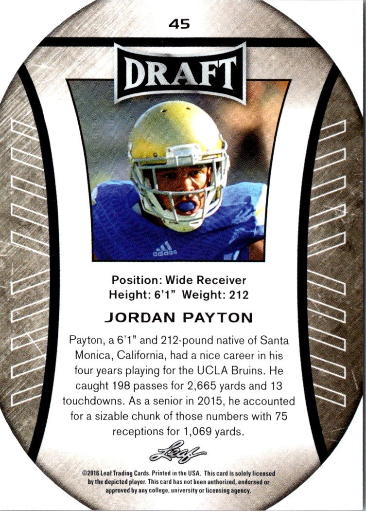 2016 Leaf Draft Jordan Payton