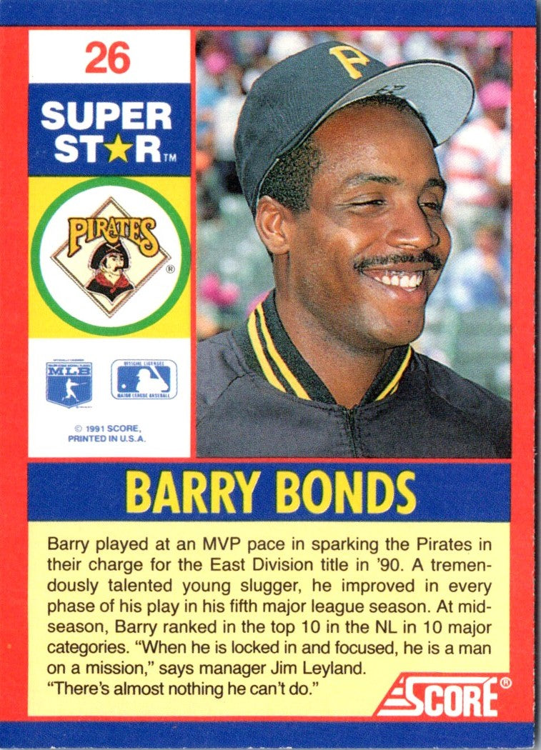 1991 Score 100 Superstars Barry Bonds