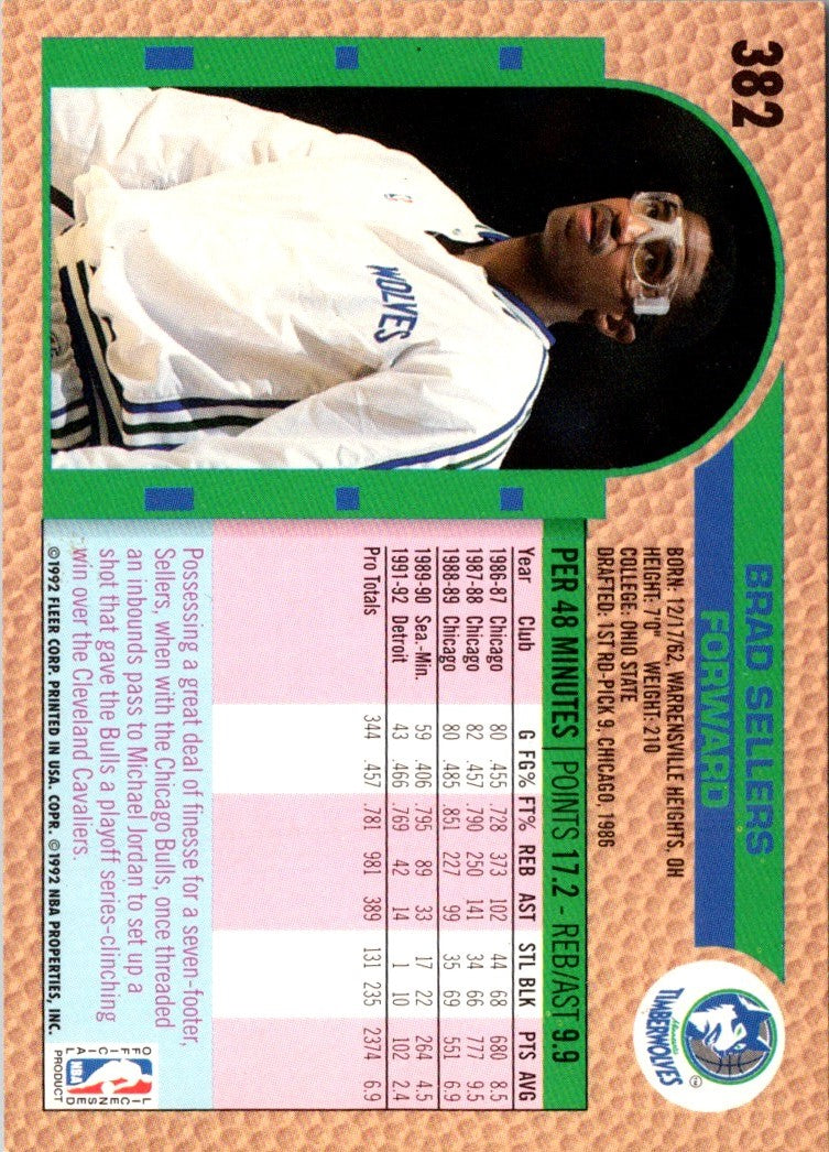 1992 Fleer Brad Sellers
