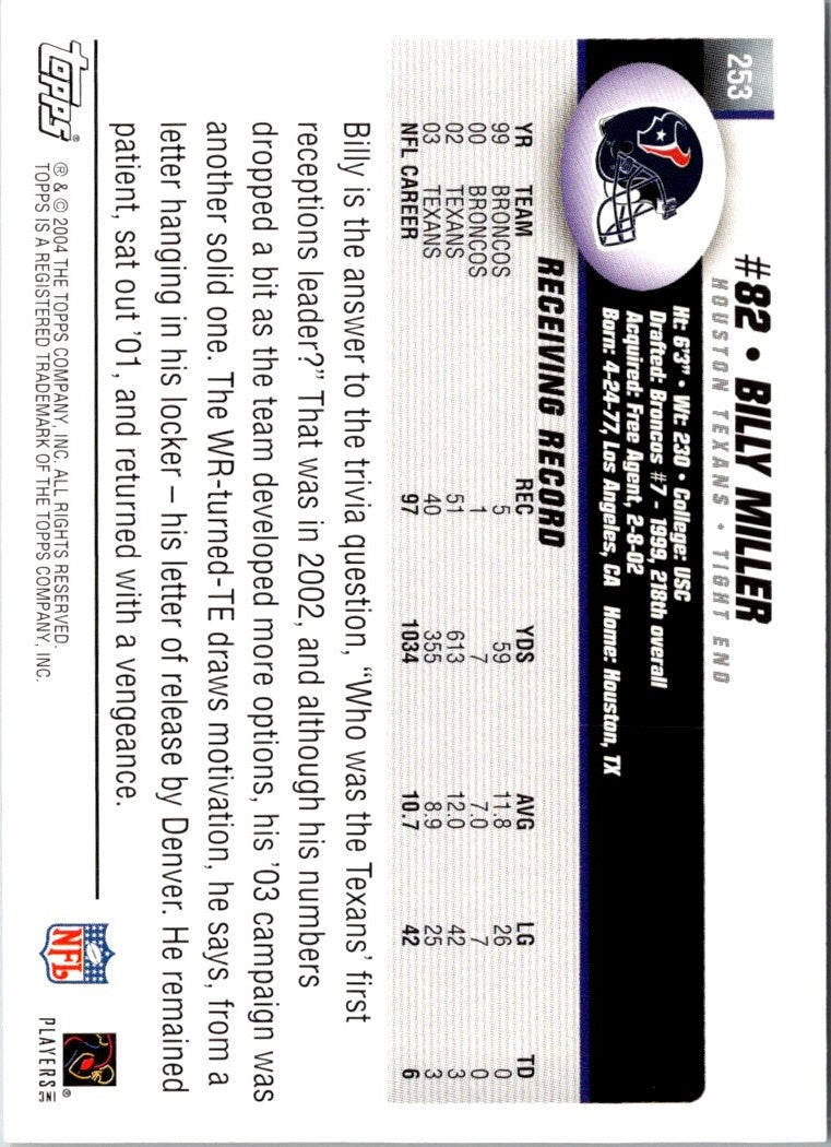2004 Topps Billy Miller