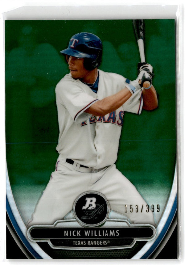 2013 Bowman Platinum Chrome Prospects Green Refractors Nick Williams #BPCP95 153/399