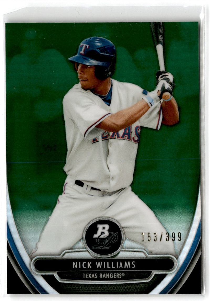 2013 Bowman Platinum Chrome Prospects Green Refractors Nick Williams