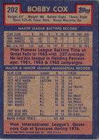 1984 Topps Nestle Bobby Cox #202