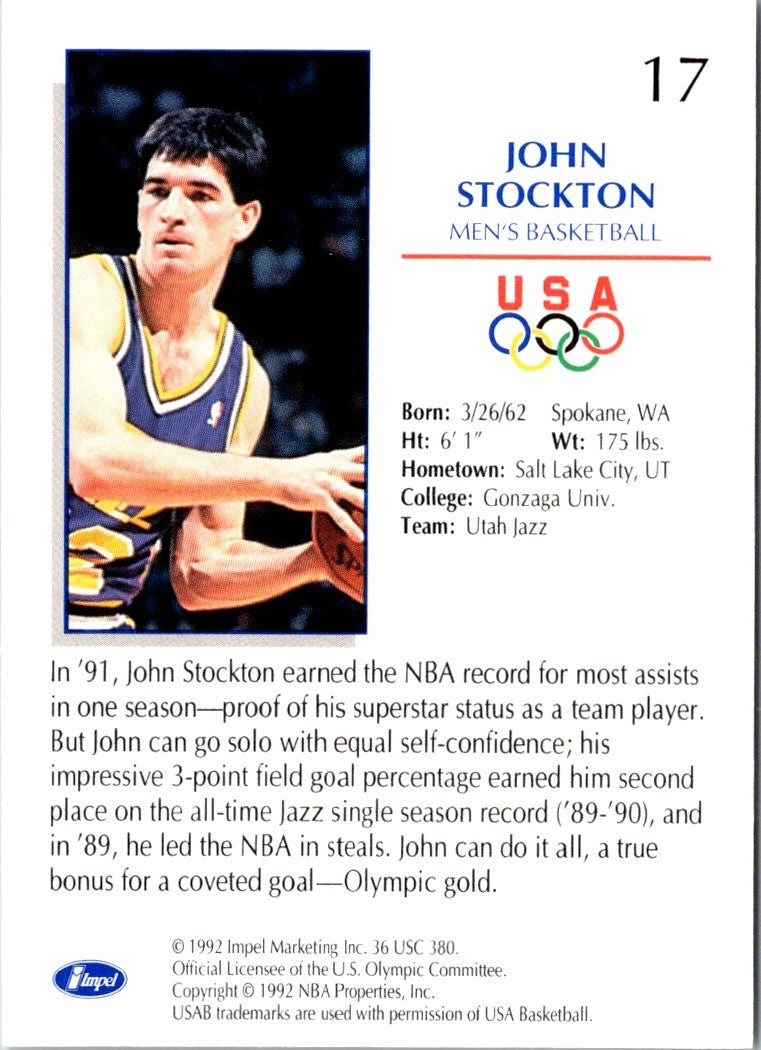 1992 Upper Deck European John Stockton