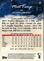 2017 Topps Gallery Matt Kemp #45