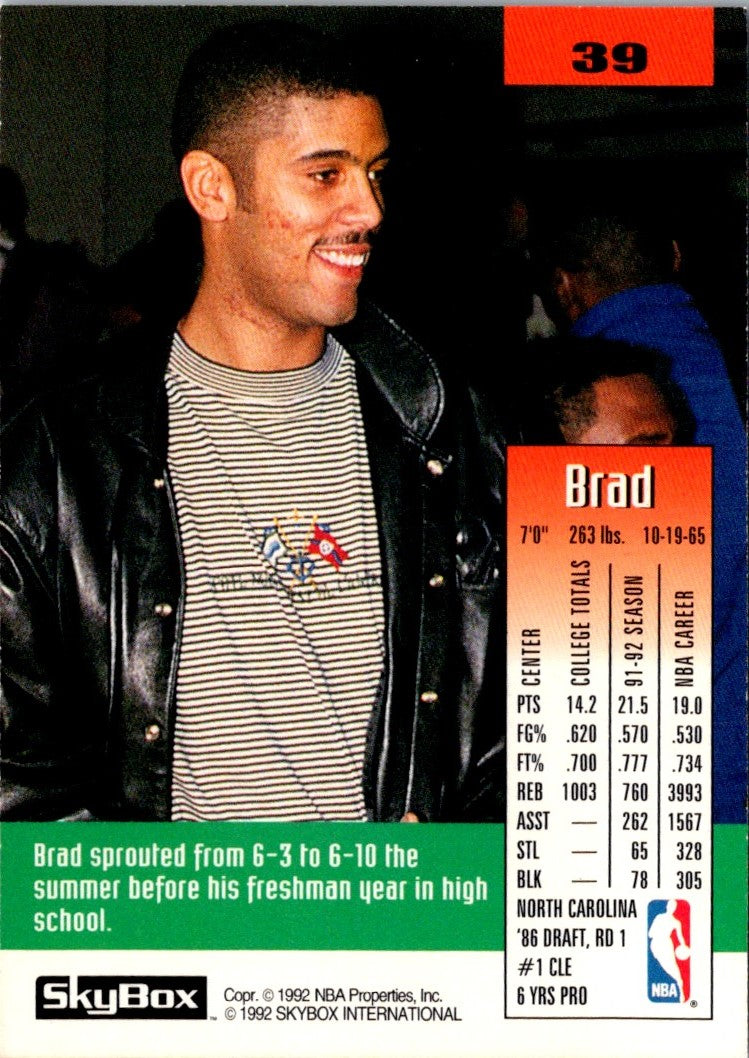 1992 SkyBox Brad Daugherty