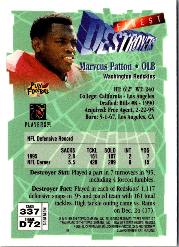 1996 Finest Marvcus Patton