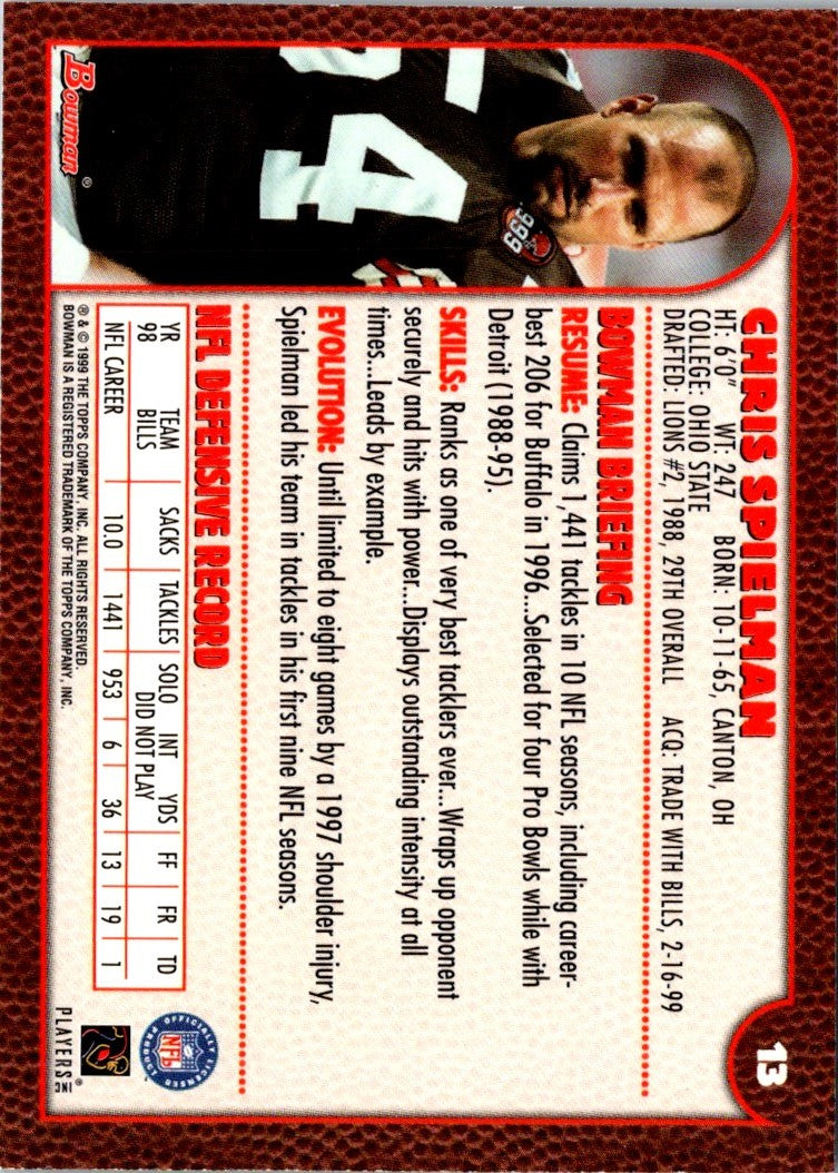 1999 Bowman Chris Spielman