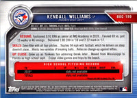 2019 Bowman Draft Chrome Kendall Williams #BDC-199