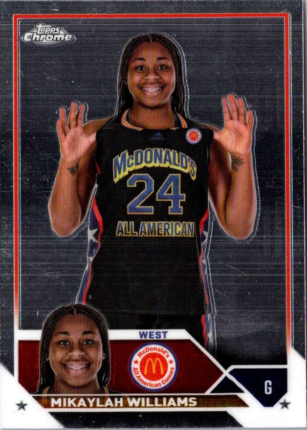 2023 Topps Chrome McDonald's All American McDonaldâ€™s Games Logo Mikaylah Williams #47