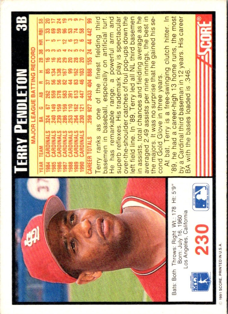 1991 Score Terry Pendleton