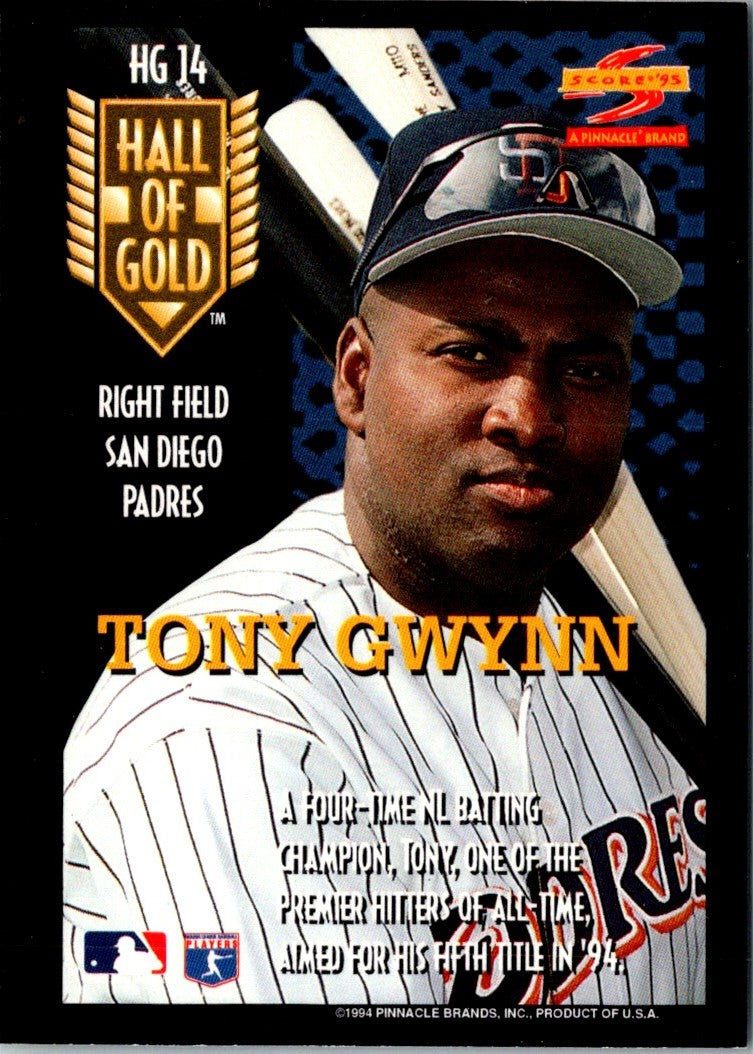 1995 Score Hall of Gold Tony Gwynn