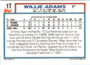 1992 Topps Traded Willie Adams