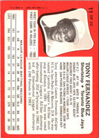 1986 Topps Kay-Bee Young Superstars of Baseball Tony Fernandez #11