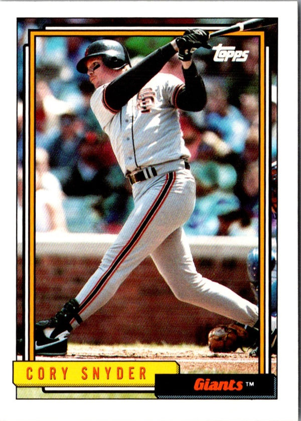 1992 Topps Traded Cory Snyder #107T