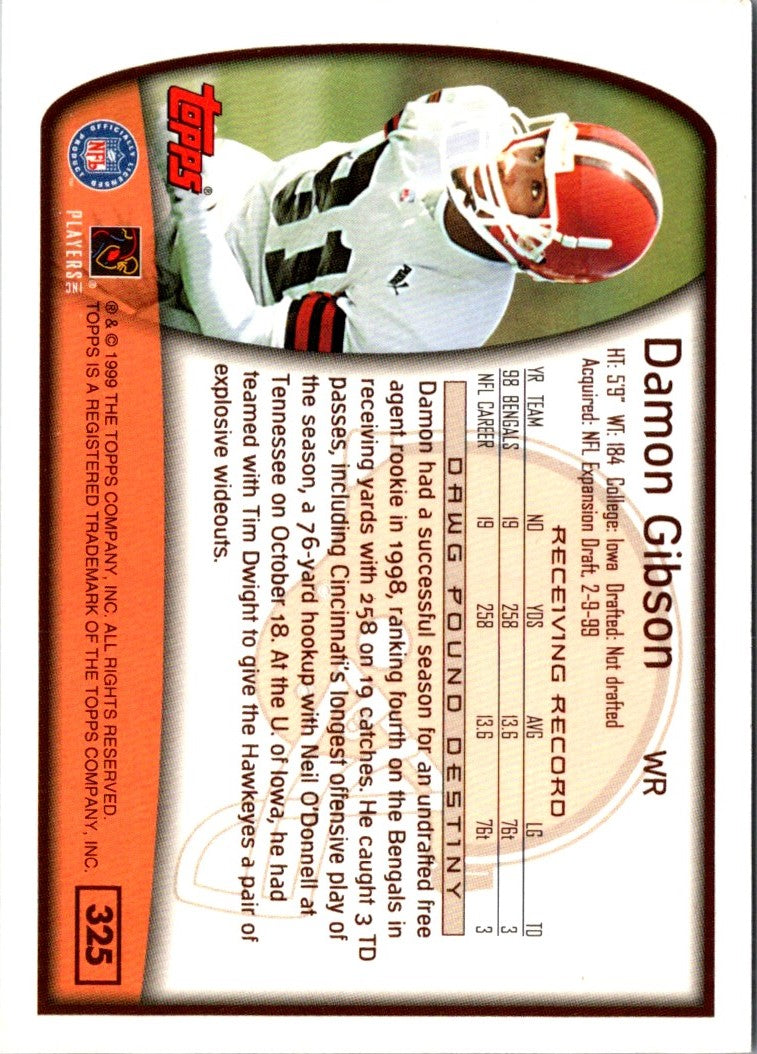 1999 Topps Collection Damon Gibson