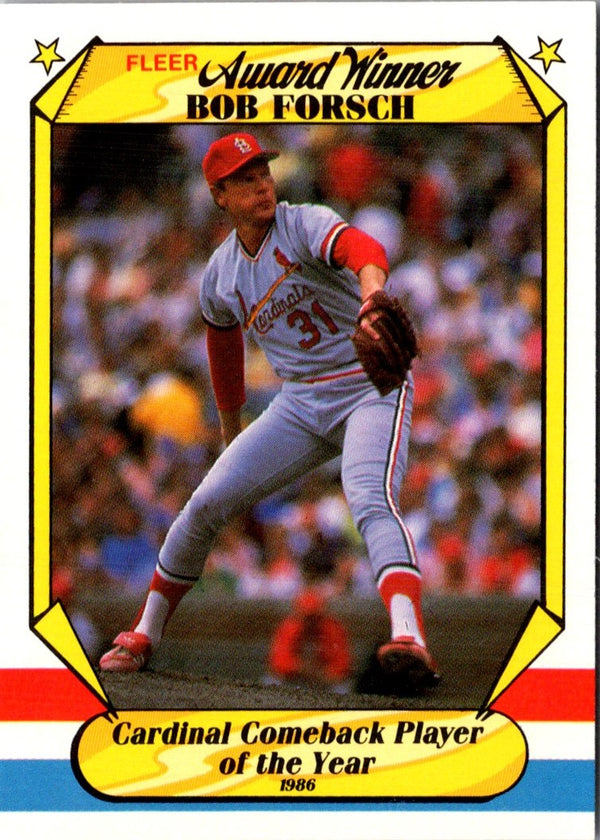 1987 Fleer Award Winners Bob Forsch #14