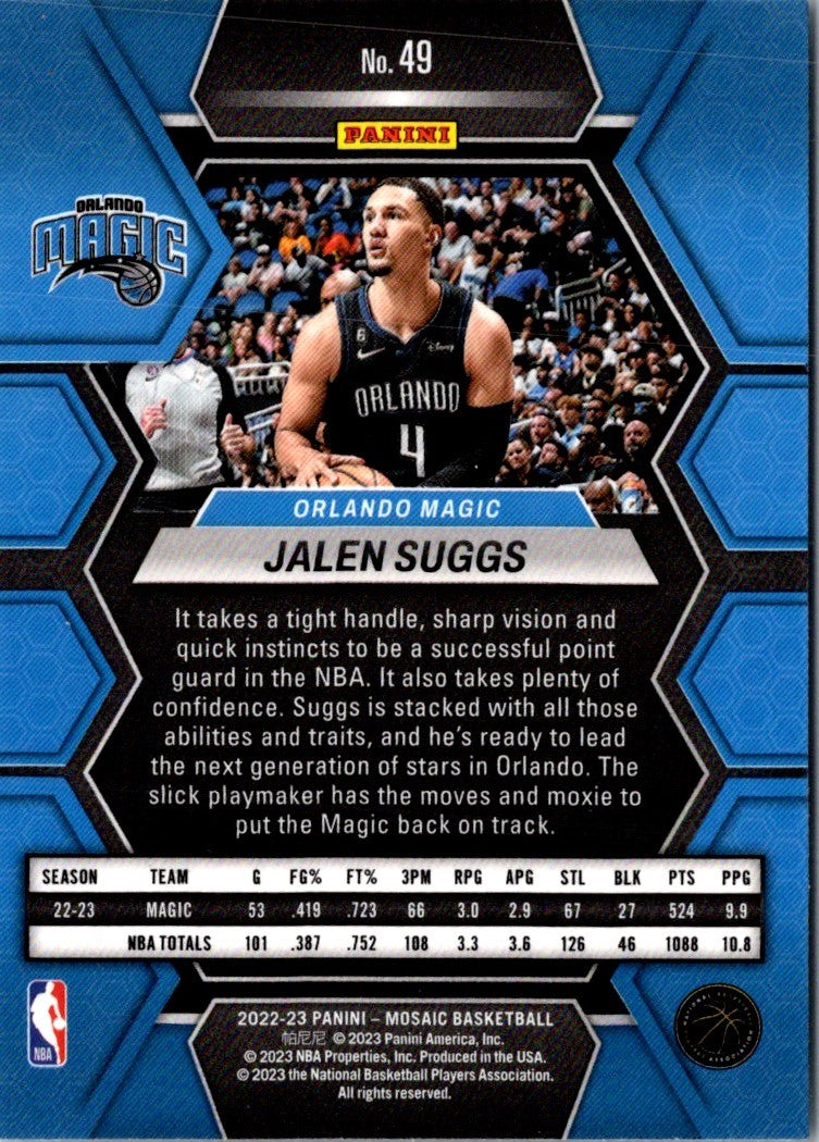 2022 Panini Mosaic Blue Jalen Suggs