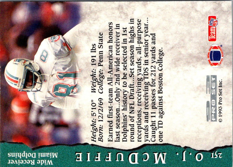 1993 Pro Set O.J. McDuffie