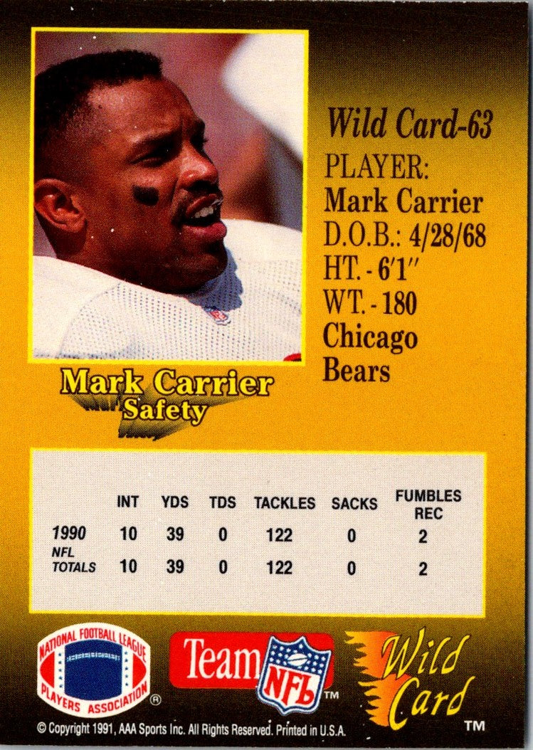 1991 Wild Card Mark Carrier