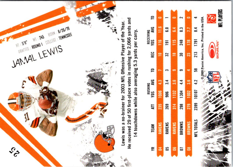 2009 Donruss Jamal Lewis