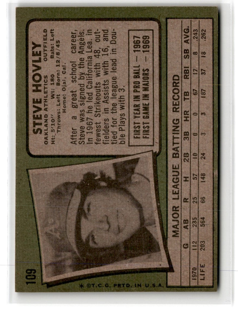 1970 Topps Steve Hovley