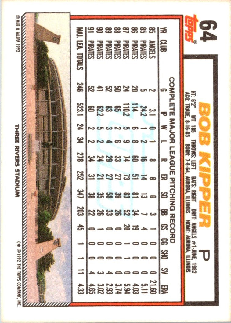 1992 Topps Bob Kipper