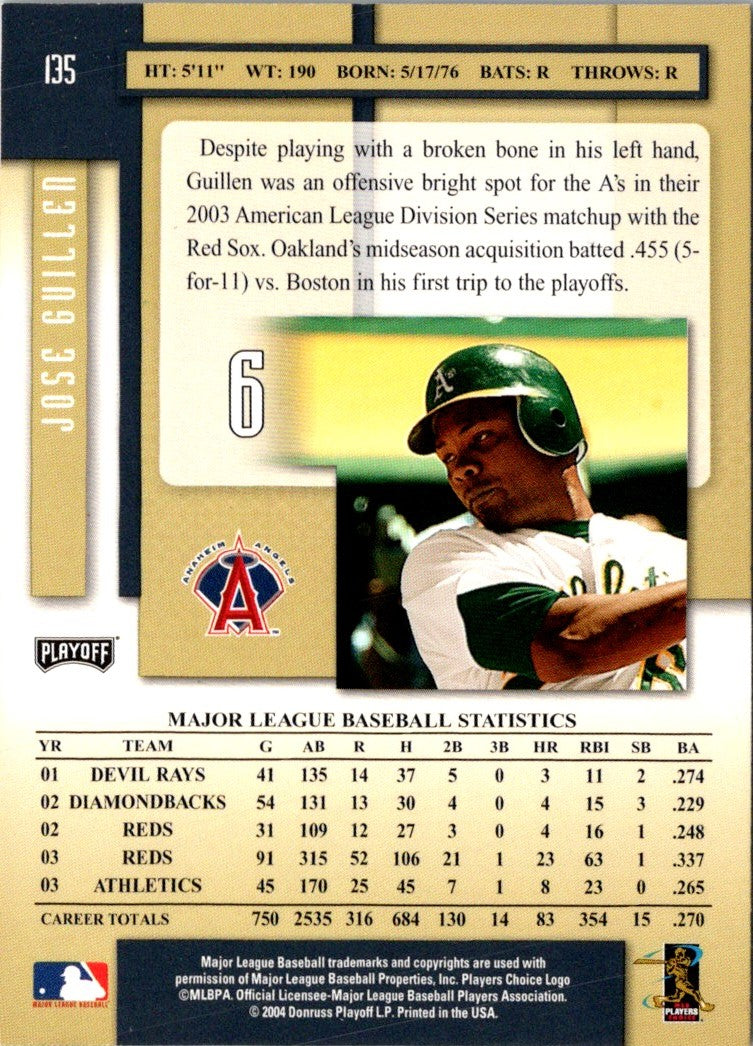 2004 Playoff Prestige Jose Guillen