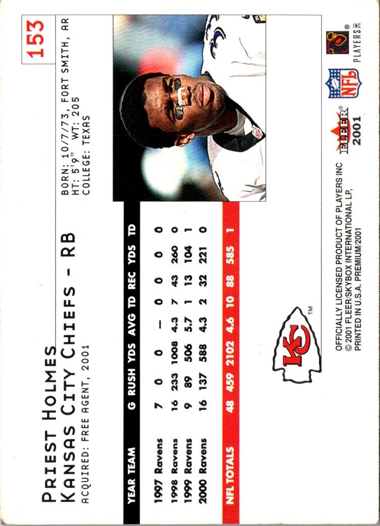 2001 Fleer Premium Priest Holmes