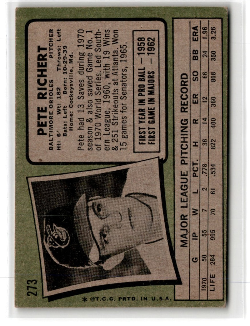 1971 Topps Pete Richert